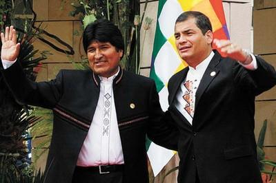 Morales y Correa suscribiráno convenios de cooperación mutua