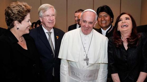 Cristina en la ceremonia del Papa