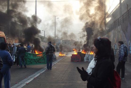 Manifestantes cortan calles en Tocopilla