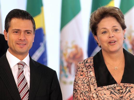 Los presidentes de Mexico y Brasil, espiados por EEUU