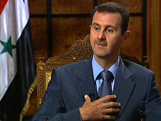 Al Assad durante su entrevista