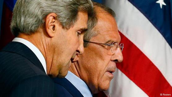 John Kerry y Serguei Lavrov en Ginebra