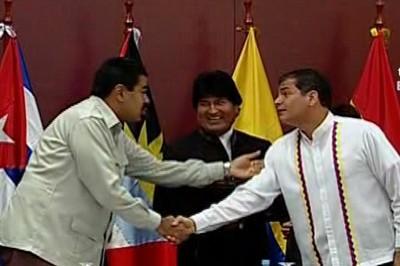 Maduro, Morales y Correa asistirán a la cumbre