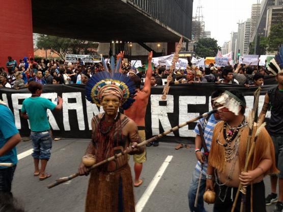 Los manifestantes irrupieron en la ciudad