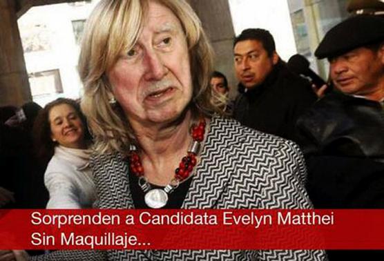 Periodistas chilenos juegan con imagen de Matthei