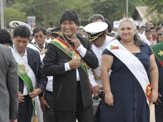 Morales con autoridades de Pando