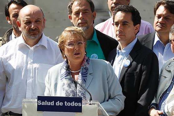 Bachelet durante un acto ayer domingo