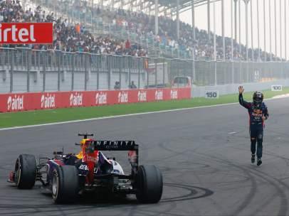 Vettel ganó en la India