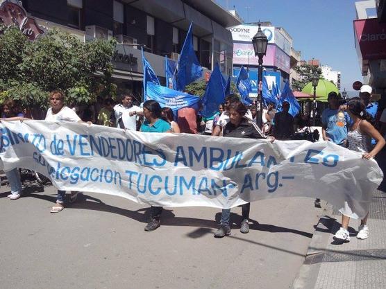 Movilización de vendedores ambulantes