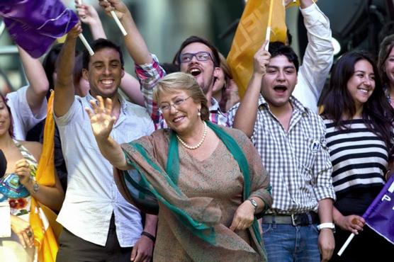 Todo fue alegría para Bachelet