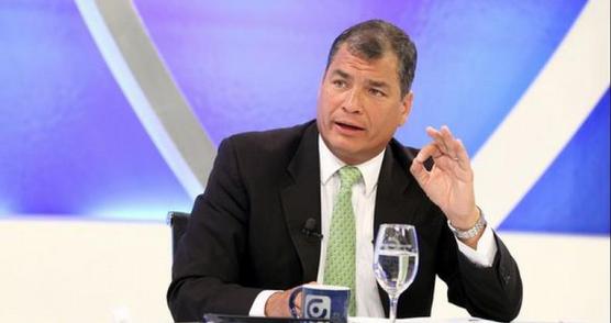 Correa durante la entrevista televisiva