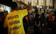 Protesta en la noche del sabado