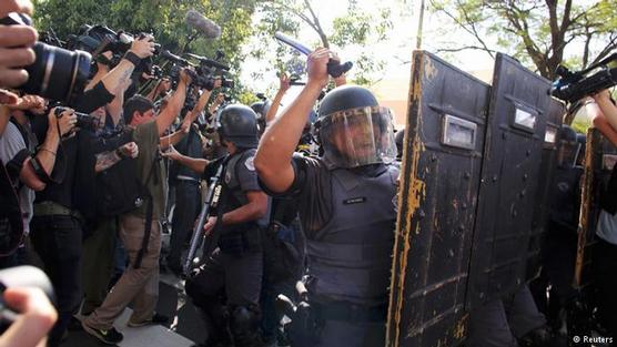 La represión  en Sao Paulo y el riesgo de los periodistas