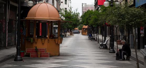 Peatonales vacías, escena típica de feriado nacional