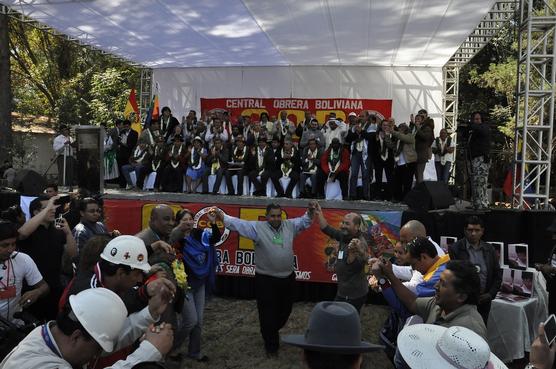 Evo Morales, en la clausura del encuentro ayer en Cochabamba