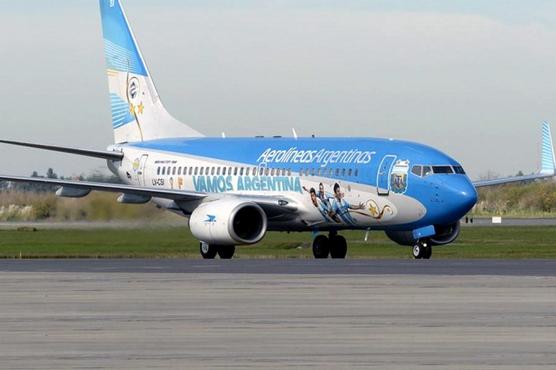 Avión que trajo a la selección