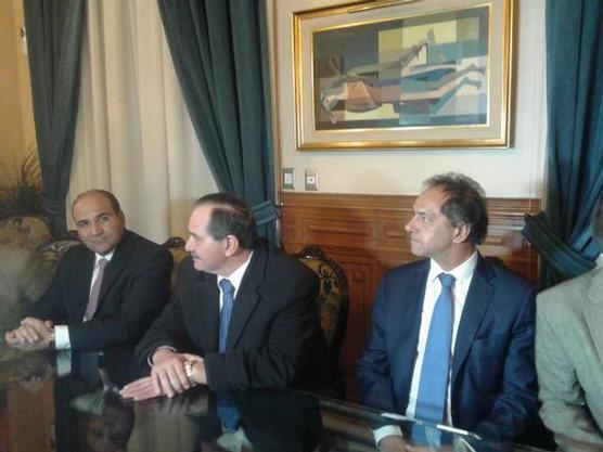 Scioli, Alperovich y Manzur, ayer en Casa de Gobierno