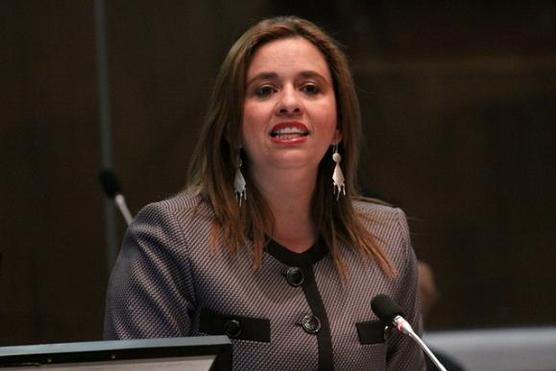 Betty Carrillo, presidenta de Comisión de Derechos de los Trabajadores(foto gentileza de Andes) 