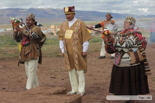 Evo Morales en acto de asunción