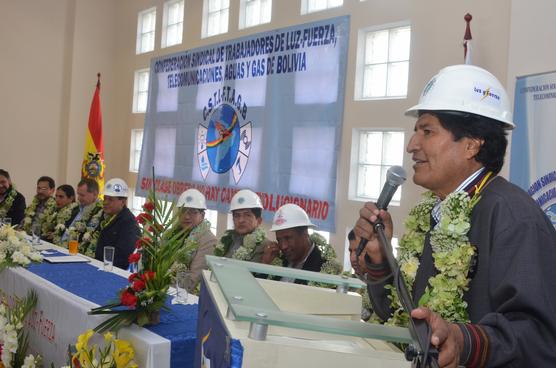 Evo Morales, ayer en La Paz