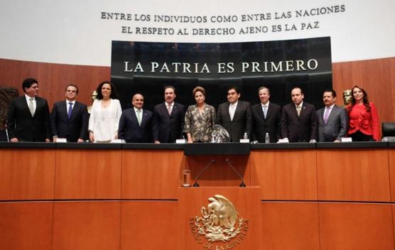 Rousseff en el Congreso mexicano, ayer