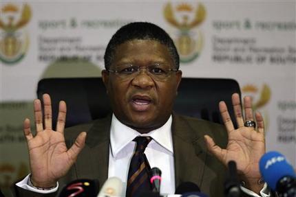 El ministro de Deportes de Sudáfrica, Fikile Mbalula