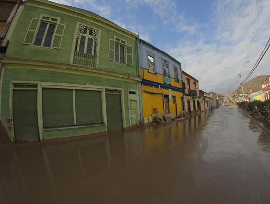 Una callle de Tocopilla ayer al mediodía