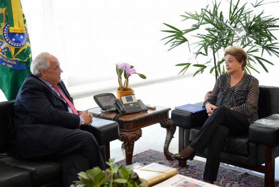 Rousseff y Samper, ayer por la tarde en Brasilia