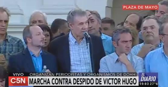 La señal de cable C5N transmitió en directo la movilización