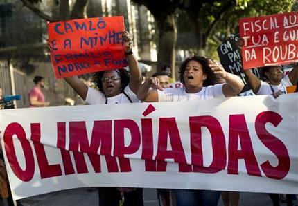 Manifestantes contra los JJOO de Rio