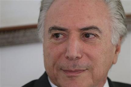 Michel Temer, durante una entrevista con periodistas, ayer