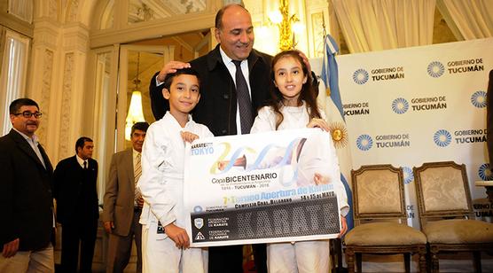 Manzur durante el acto de apertura del torneo