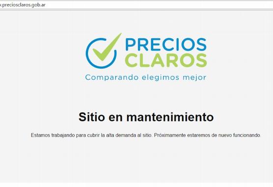 La web sólo funcionó dos horas