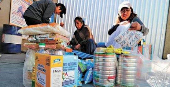 Comida y ropas para los damnificados