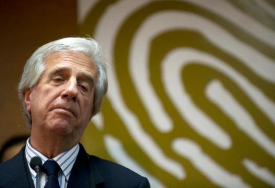 Tabaré Vázquez durante el anuncio