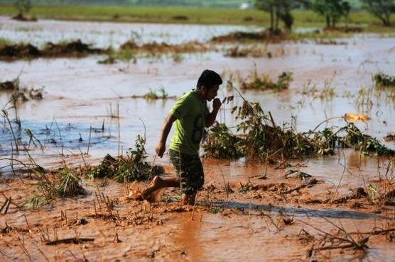 Inundaciones en Izabal (Guatemala) tras el desborde del rio Sumach