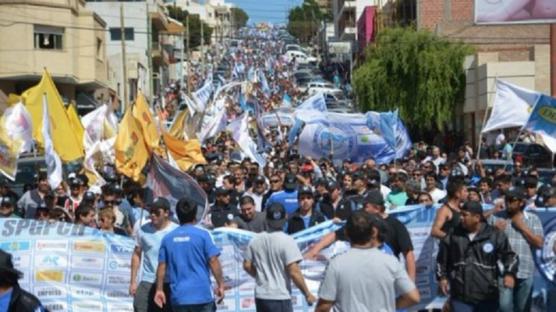 Trabajadores movilizados ayer en Buenos Aires