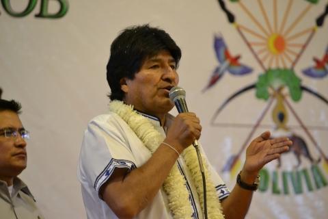 Morales en su discurso ayer