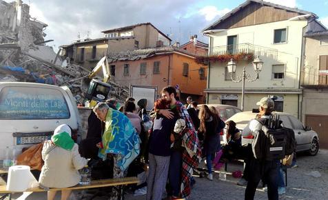 Una de las tantas escenas en Italia esta mañana