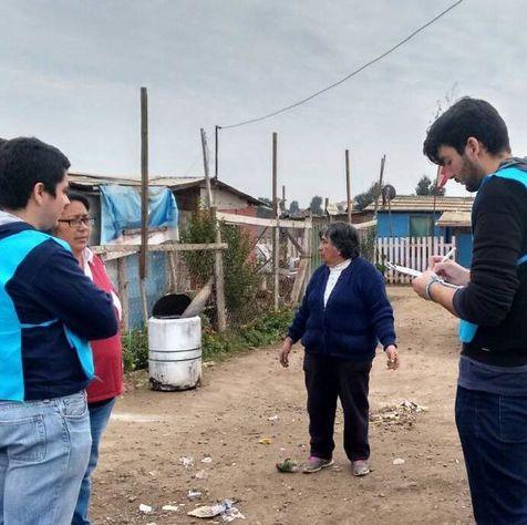 Villa miseria en las afueras de Santiago