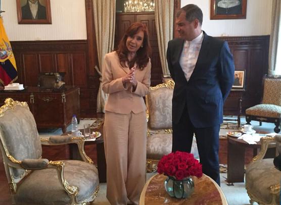 Cristina junto a Correa