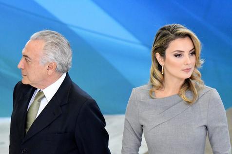 Michel Temer y su esposa, Marcela Tedeschi 