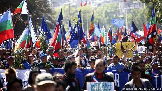 La marcha este lunes en Santiago