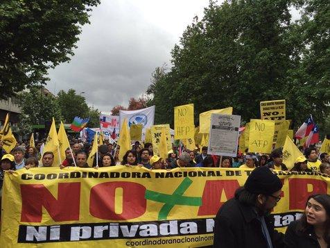 Marcha contra las AFP de Chile 