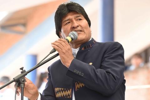 Morales durante su discurso ayer