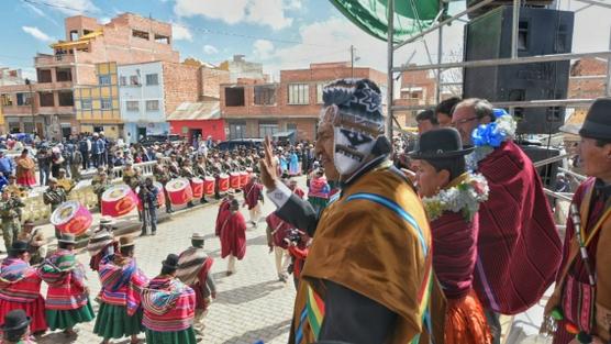 Morales en aniversario paceño