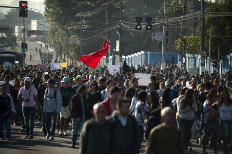 Protestas en Sau Paulo