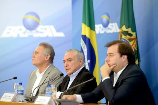 Temer, Calheiro y el diputado Maia, trio de corruptos