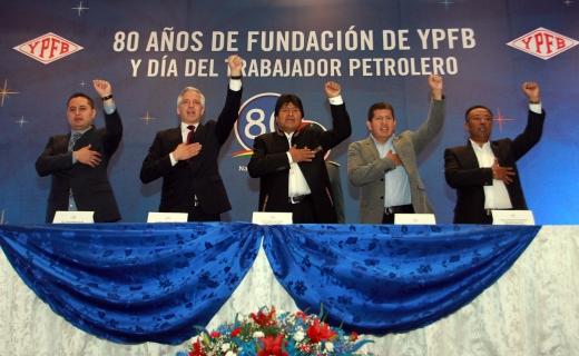 Acto de celebración del 80 aniversario de la estatal petrolera