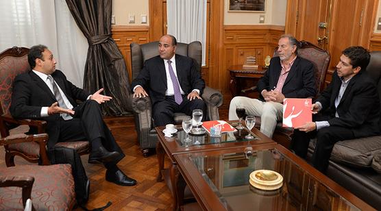 Manzur y Neme recibieron al director de Coordinación Internacional,  Fernando Galarza Castellanos